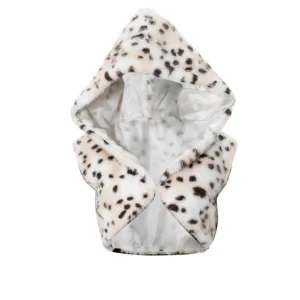 ’Roar' Y2k Snow Leopard Fluffy Hooded Vest