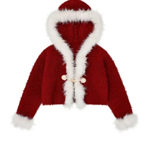 'Snowbound' Vintage Fleece-Lined Toggle Hooded Sweater