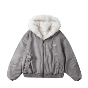 'Vandal Duo' Double-Sided Suede and Vegan Fur Jacket