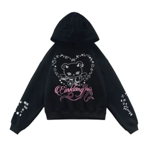 'Heart Bear' Cute & Edgy Bear-Ear Hoodie